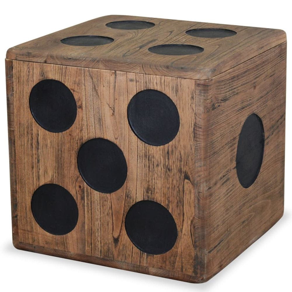 Vidaxl Úložný box, mindi drevo, 40x40x40 cm, kockový dizajn